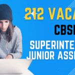 CBSE Superintendent and Junior Assistant Recruitment 2025