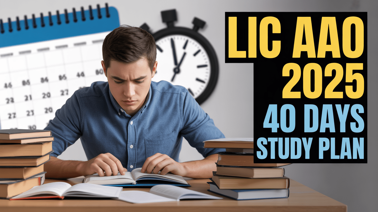 How to Clear LIC AAO Exam 2025 in 40 days, Detail Study Plan