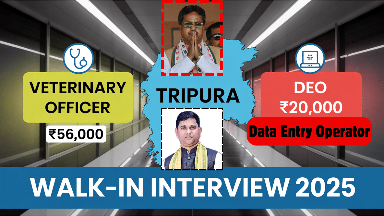 Tripura ARDD Recruitment 2025 | Veterinary Officers & Data Entry Operators | Salary, Eligibility & Interview