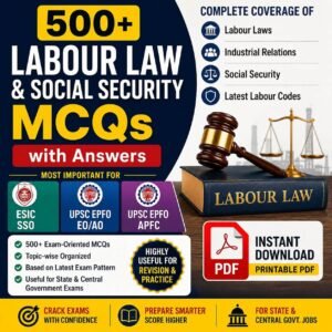 500+ labour law & social security mcqs pdf esic sso upsc epfo eoao apfc